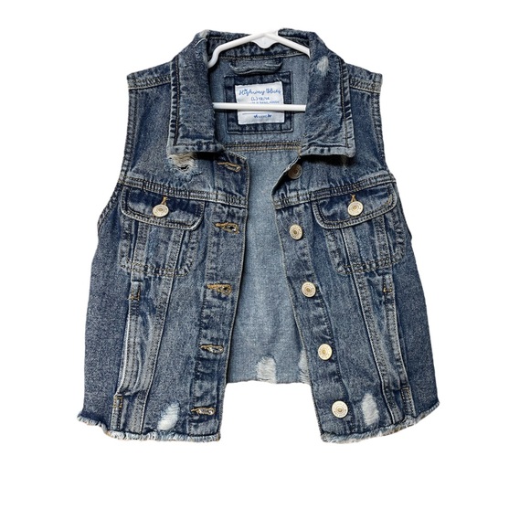 Highway Blues Other - HIGHWAY BLUES NWT Girls Size Large 10/12 Distressed Denim Vest Two Front Pockets
